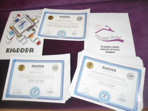 Ege Kişisel Gelişim - KİGEDER Sertifikalarımız