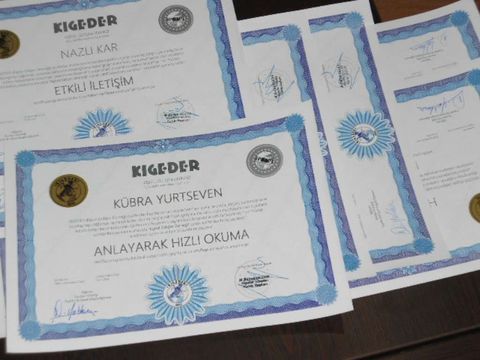 Ege Kişisel Gelişim - KİGEDER Sertifikalarımız